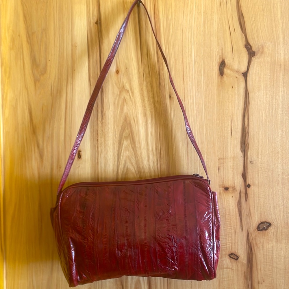 RARE Eelskin‎ Oxblood red bag - Picture 3 of 5